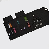 Органайзер "Coal" для вязания 22*18*2см (в закрытом виде), черный, KnitPro, 12864