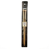 Спицы прямые "Bamboo" 5мм/25см, бамбук, натуральный, 2шт в упаковке, Tulip, KNS100500